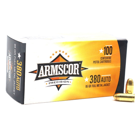 ARMSCOR AMMO 380ACP 95GR FMJ 100/12 VALUE PACK - Sale
